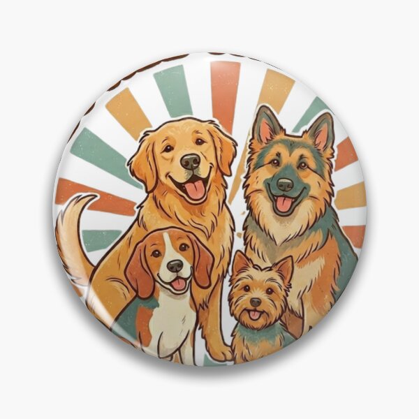 Item preview, Retro Pet Vibes Pet All The Dogs Vintage Emblem designed and sold by Wear Sculpt.