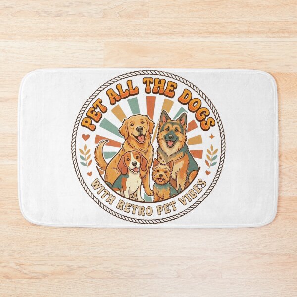 Item preview, Retro Pet Vibes Pet All The Dogs Vintage Emblem designed and sold by Wear Sculpt.