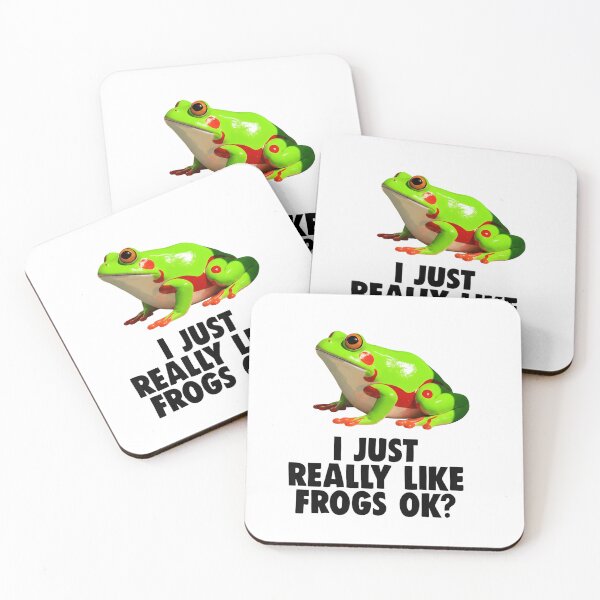 Item preview, I Just Really Like Frogs OK Funny Frog Lover Meme T-Shirt designed and sold by ZyxDes.