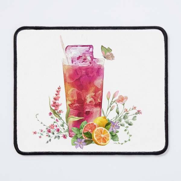 Item preview, Botanical Iced Drink and Citrus Artwork designed and sold by Serenity2Co.