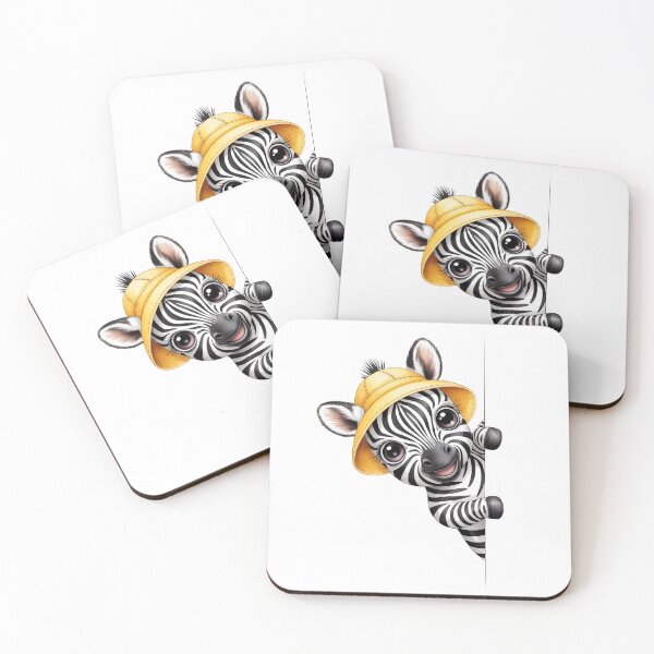 Item preview, peeking Zebra in Yellow Hat designed and sold by jkrphoto.