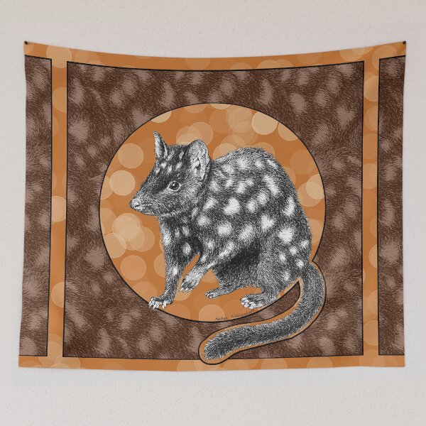 Item preview, Eastern Quoll on Orange Sunset designed and sold by Nadya Neklioudova.