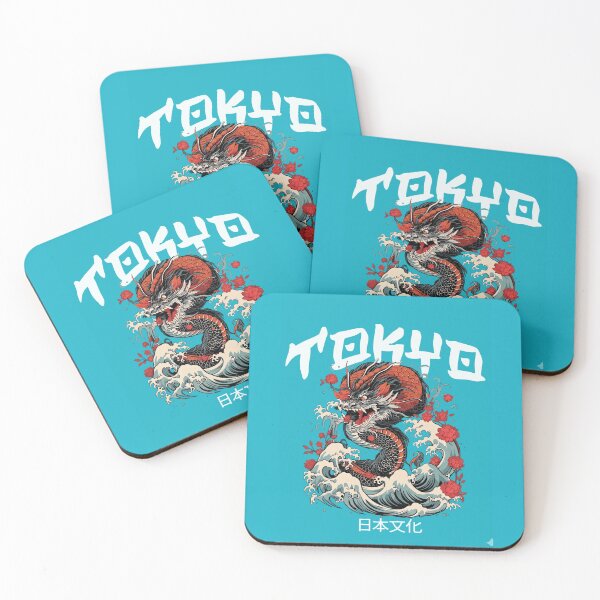 Item preview, Tokyo Japan dragon Retro Travel Poster Sticker – Neon City Japanese Aesthetic designed and sold by designerr23 ⭐⭐⭐⭐⭐.