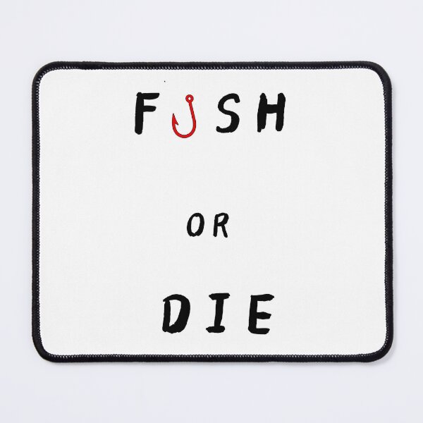 Item preview, FISH OR DIE Red Fish Hook Funny Fishing Quote T-Shirt | Uncle Jichuan designed and sold by Uncle-Jichuan.
