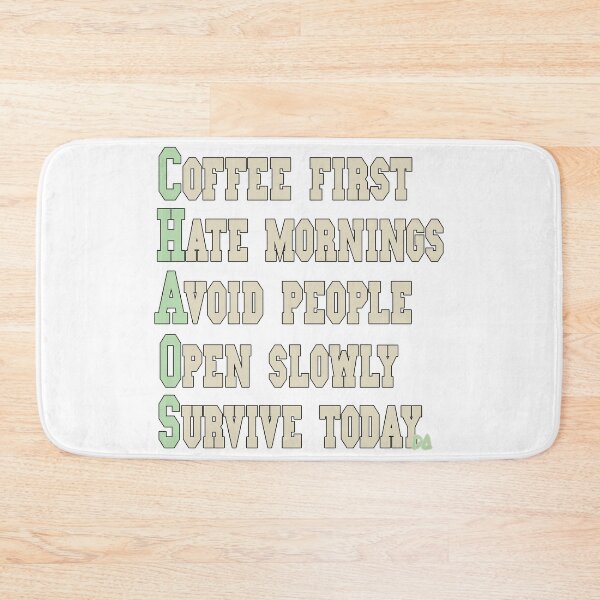 Item preview, CHAOS Acronym Funny Coffee First Varsity Typography Streetwear Graphic designed and sold by DesignArtist.ia.