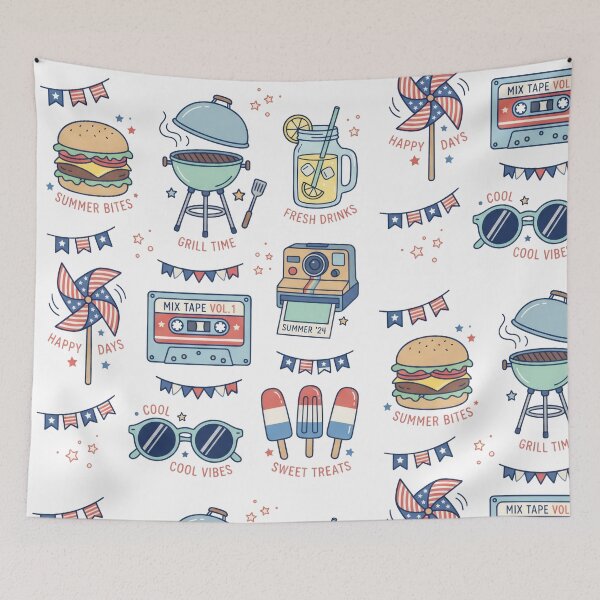 Item preview, Retro Patriotic Summer Vibes Pack designed and sold by seven things shop.