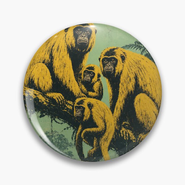 Item preview, Golden Howlers — Seafoam Retro Howler Monkey Family designed and sold by Jandedan.