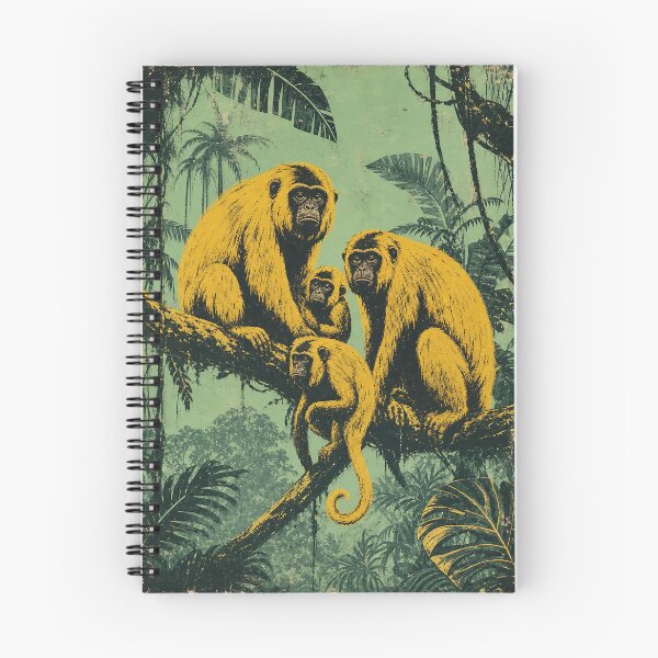 Item preview, Golden Howlers — Seafoam Retro Howler Monkey Family designed and sold by Jandedan.