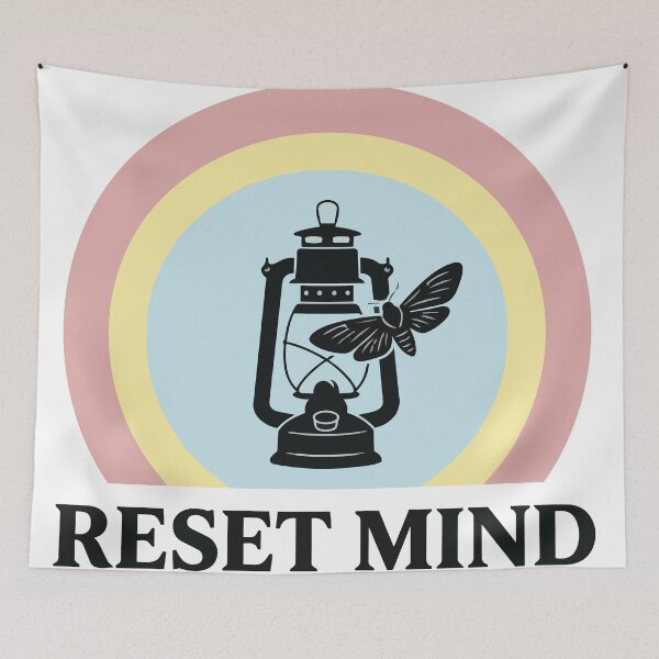 Item preview, Reset Mind - Vintage Lantern And Moth Pastel Graphic designed and sold by ArcApparel2020.