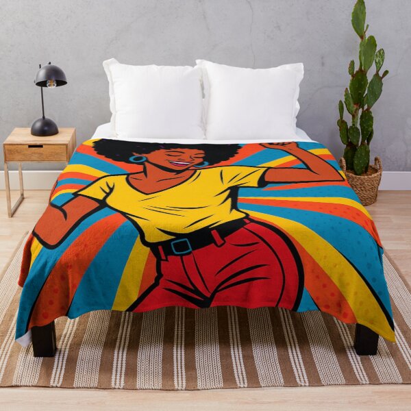 Item preview, Pop Art Dance Red and Yellow Edition - Retro Afro Disco Soul Art designed and sold by Megan-Alice.
