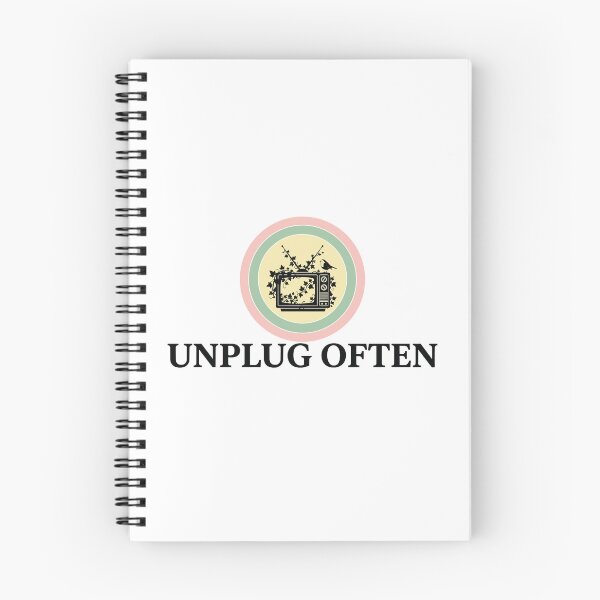 Item preview, Unplug Often - Retro TV And Robin Bird Nature Art designed and sold by ArcApparel2020.