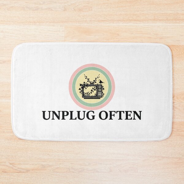 Item preview, Unplug Often - Retro TV And Robin Bird Nature Art designed and sold by ArcApparel2020.