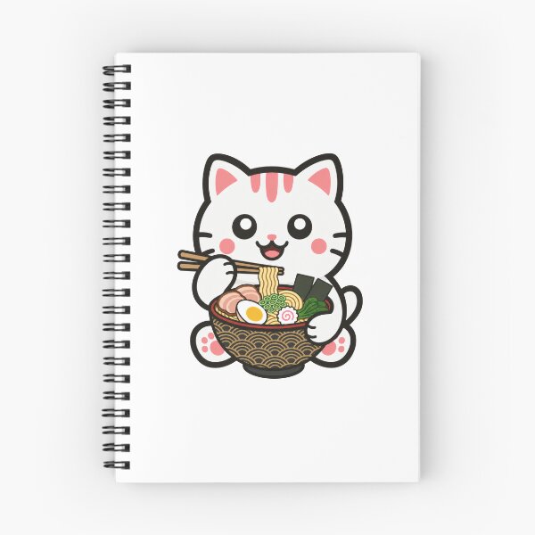 Item preview, Kawaii Cat Eating Ramen designed and sold by IYI.