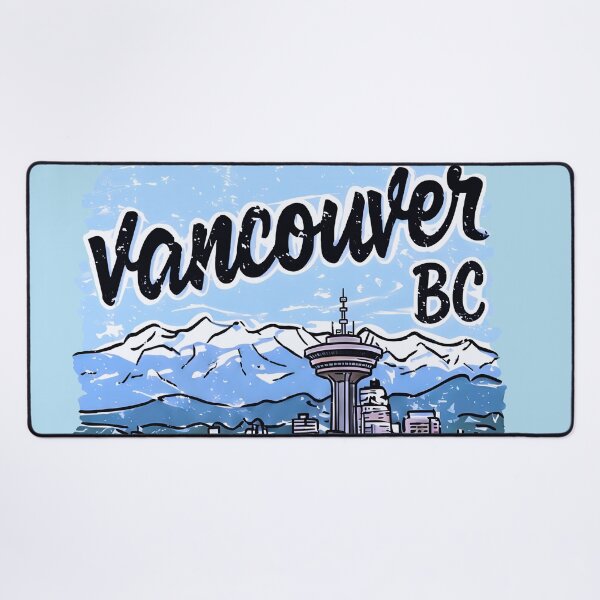 Item preview, Vancouver Canada Retro Skyline Blue Cityscape Cute BC designed and sold by HowToCanadian.