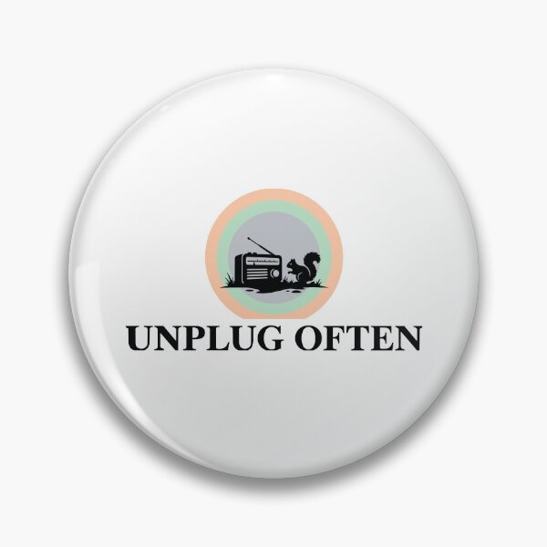 Item preview, Unplug Often - Vintage Radio And Squirrel Nature Design designed and sold by ArcApparel2020.