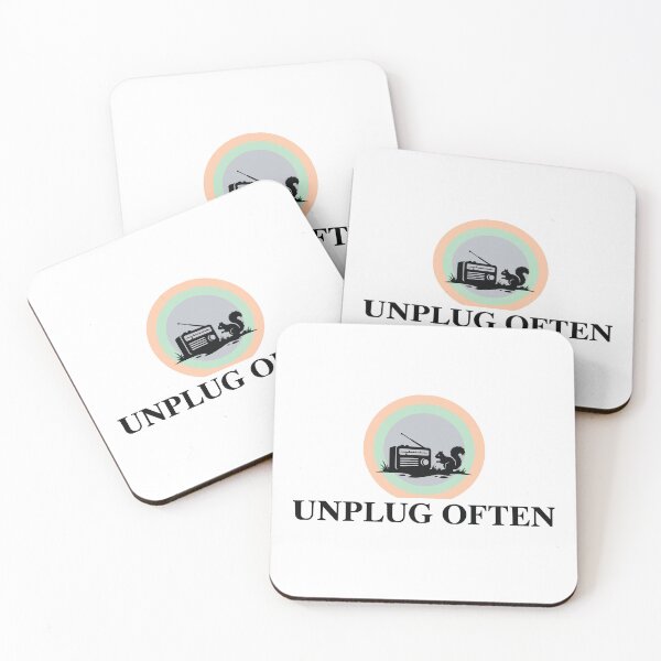 Item preview, Unplug Often - Vintage Radio And Squirrel Nature Design designed and sold by Arc2020.
