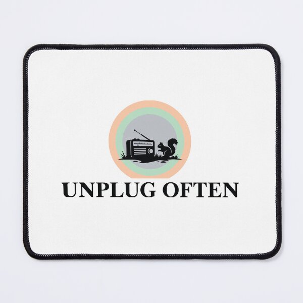 Item preview, Unplug Often - Vintage Radio And Squirrel Nature Design designed and sold by ArcApparel2020.