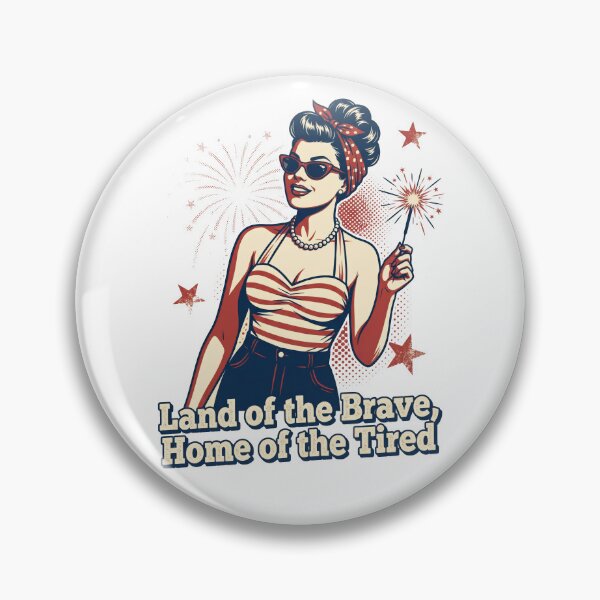 Item preview, Retro Patriotic Pinup - Home of the Tired designed and sold by seven things shop.