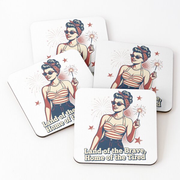Item preview, Retro Patriotic Pinup - Home of the Tired designed and sold by seven things shop.