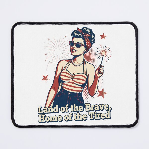 Item preview, Retro Patriotic Pinup - Home of the Tired designed and sold by seven things shop.