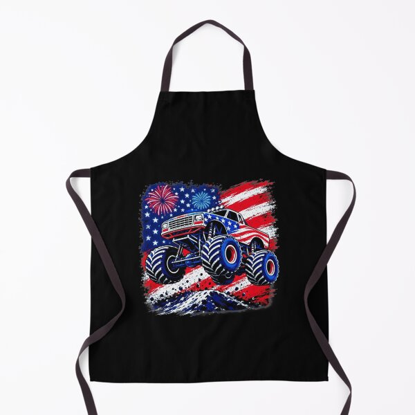 Item preview, 4th of July Monster Truck USA Flag American Toddler Boys Kids designed and sold by clothesy7.