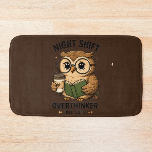 Item preview, Night Shift Overthinker Owl Shirt designed and sold by Hobby-up.