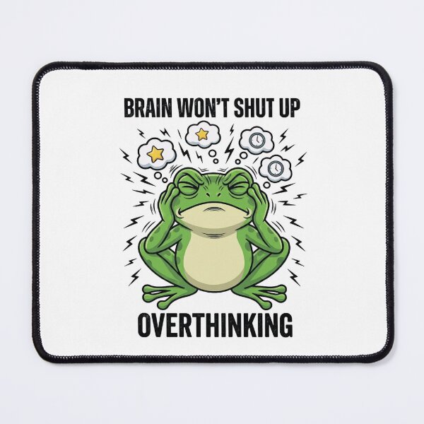 Item preview, Brain Won’t Shut Up Overthinking Frog Shirt – Funny Anxiety Meme Tee designed and sold by ZyxDes.