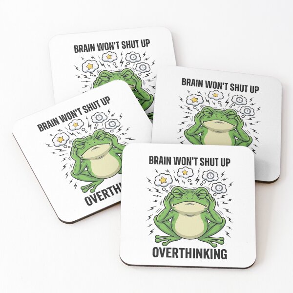 Item preview, Brain Won’t Shut Up Overthinking Frog Shirt – Funny Anxiety Meme Tee designed and sold by ZyxDes.