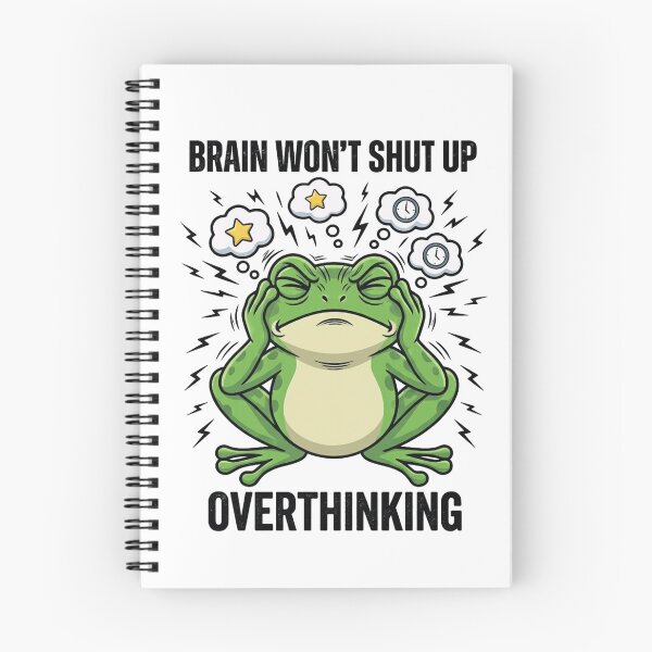 Item preview, Brain Won’t Shut Up Overthinking Frog Shirt – Funny Anxiety Meme Tee designed and sold by ZyxDes.