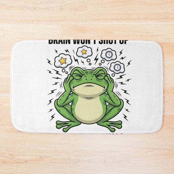 Item preview, Brain Won’t Shut Up Overthinking Frog Shirt – Funny Anxiety Meme Tee designed and sold by ZyxDes.
