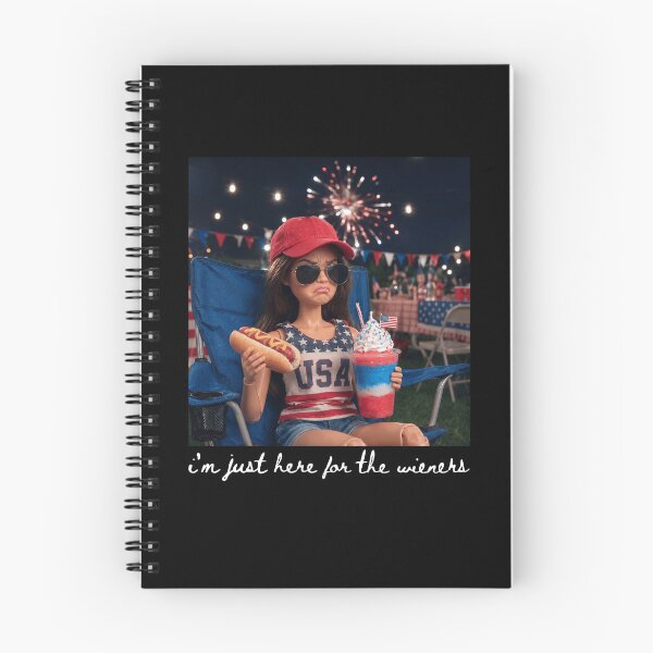Item preview, I’m Just Here For The Wieners Patriotic Doll Girl 4th of July designed and sold by jinajinawoodood.