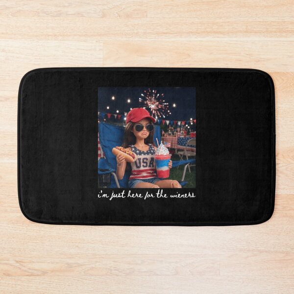 Item preview, I’m Just Here For The Wieners Patriotic Doll Girl 4th of July designed and sold by jinajinawoodood.