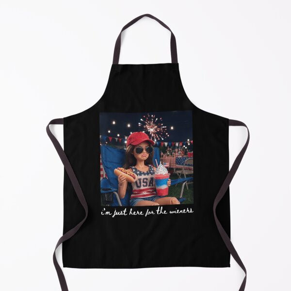 Item preview, I’m Just Here For The Wieners Patriotic Doll Girl 4th of July designed and sold by jinajinawoodood.