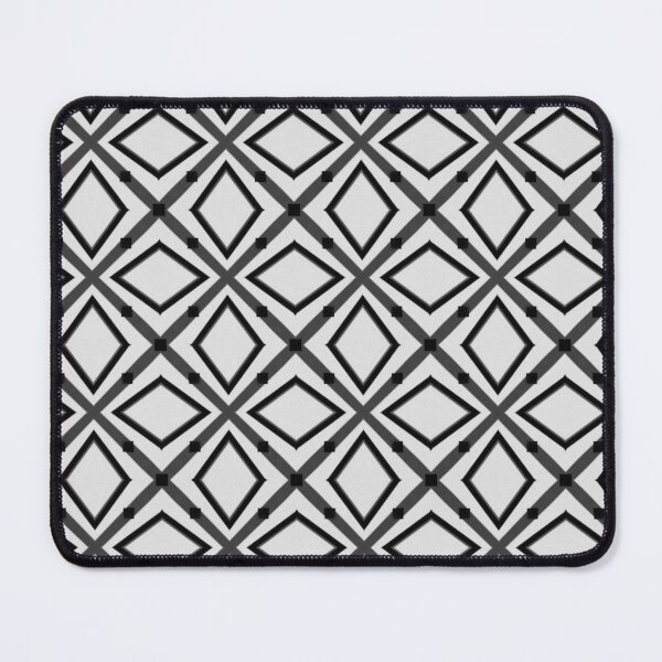 Item preview, Monochrome Diamond Lattice – Minimal Black & White Geometry designed and sold by Pattern Fusion Creations.