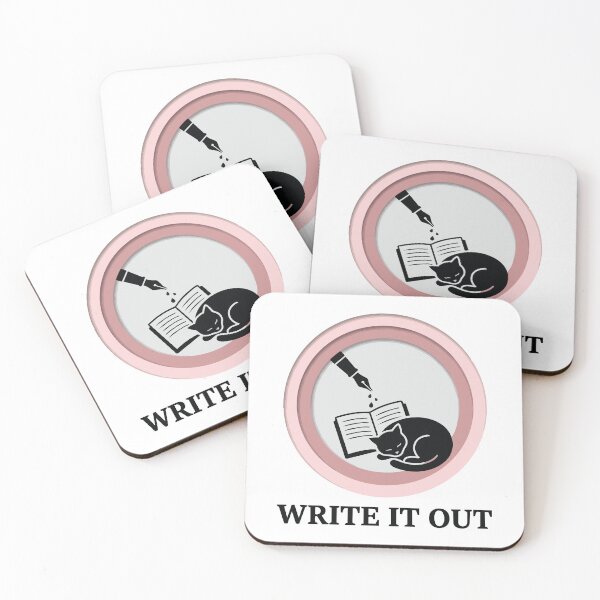 Item preview, Write It Out - Fountain Pen & Calming Cat Journaling Art designed and sold by ArcApparel2020.