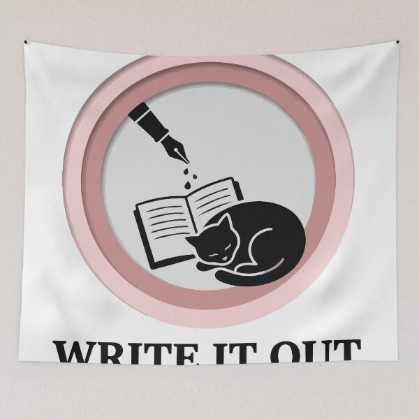 Item preview, Write It Out - Fountain Pen & Calming Cat Journaling Art designed and sold by Arc2020.