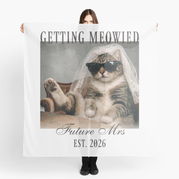 Item preview, Future Mrs Cat Bride Shirt Funny Getting Meowied Tee Bride To Be Engagement Shirt Bachelorette Outfit designed and sold by LessIsLoud.