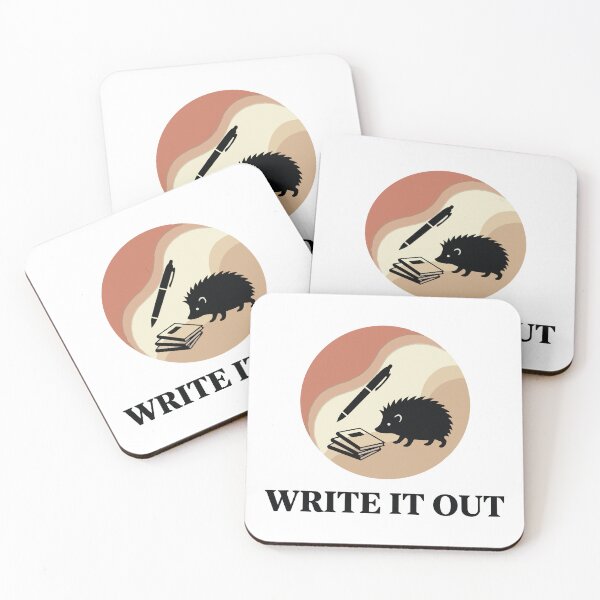 Item preview, Write It Out - Grounded Hedgehog & Pen Slow Living Graphic designed and sold by Arc2020.