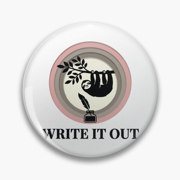 Item preview, Write It Out - Relaxing Sloth & Ink Pot Cozy Journaling designed and sold by ArcApparel2020.