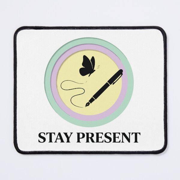 Item preview, Stay Present - Flying Butterfly & Fine Liner Pen Art designed and sold by ArcApparel2020.