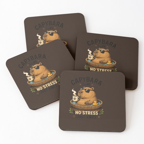 Item preview, Capybara Club No Stress Just Vibes Shirt designed and sold by Hobby-up.