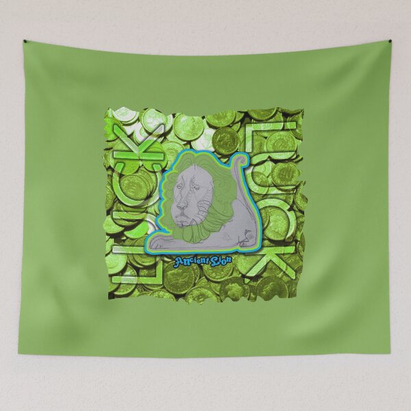 Item preview, Ancient Lion with Money, Luck and Gold (Original Drawing by ACCI) designed and sold by VanyssaGraphics.