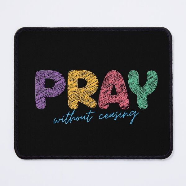 Item preview, Pray Without Ceasing – Minimal Christian Scribble Design designed and sold by Verse & Vibes.