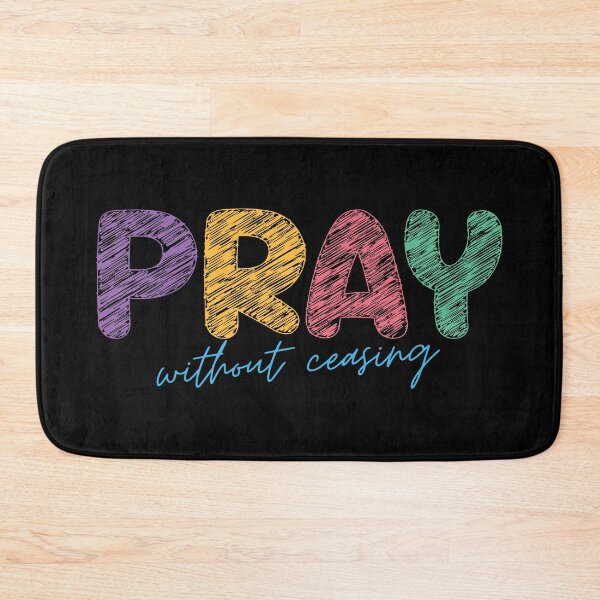 Item preview, Pray Without Ceasing – Minimal Christian Scribble Design designed and sold by Verse & Vibes.