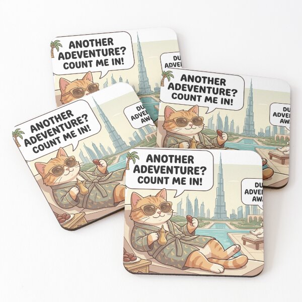 Item preview, Dubai Cat: Vacation Mode On Sticker designed and sold by SoftAuraStudi0.