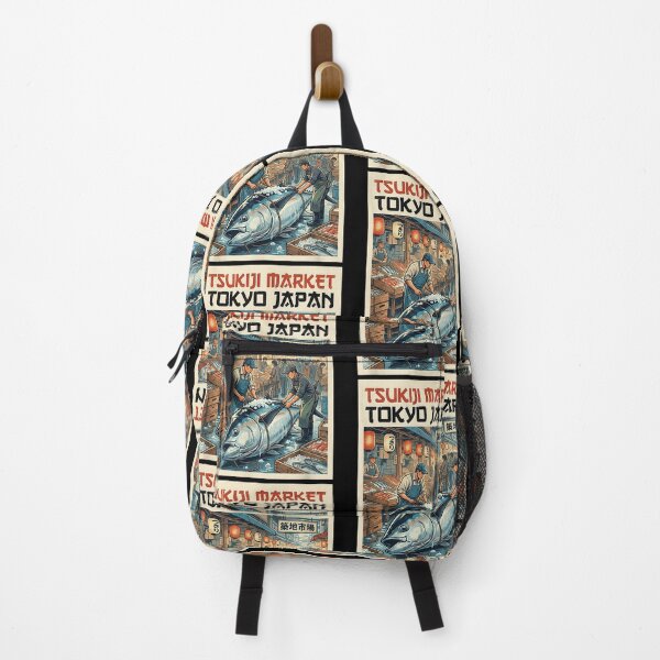 Item preview, Japanese Tsukiji Fish Market Japan Travel Art designed and sold by jinajinawoodood.
