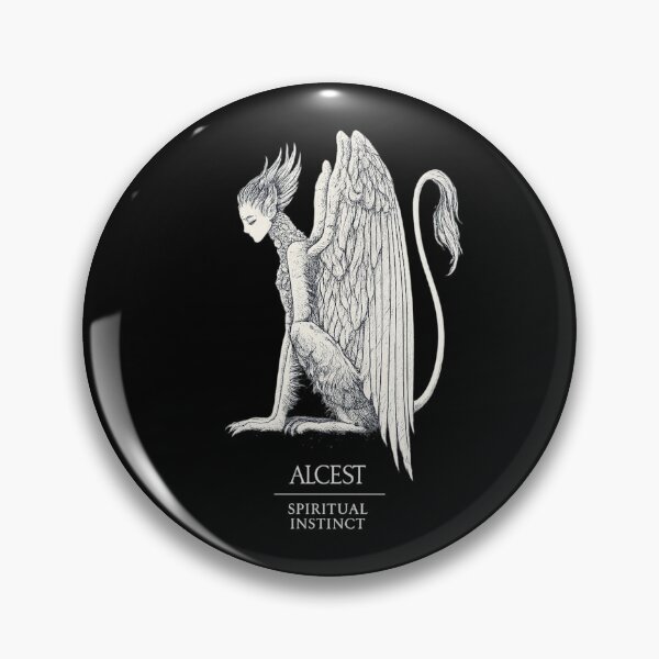 Item preview, alcest- Spiritual Instinct Winged Guardian | Ethereal Gothic Creature Line Art Design designed and sold by Neo Studio Prints (Sleek, futuristic, and great for trendy merchandise).