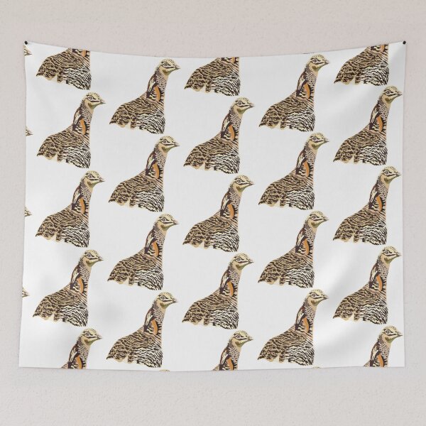 Item preview, Prairie Chicken Grassland Bird Illustration designed and sold by PrettylittlepastelUk.