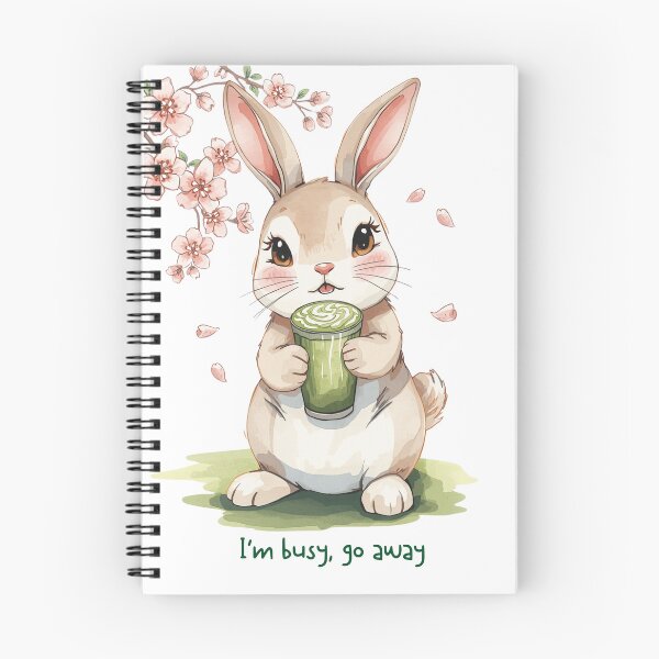 Item preview, Bunny with Matcha Latte I'm busy go away  designed and sold by StrawberryStudio.
