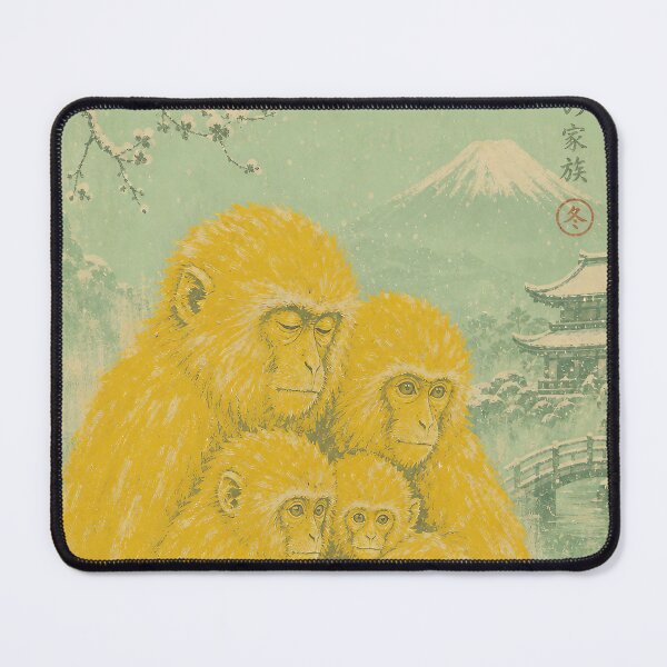 Item preview, Golden Snow Monkeys — Seafoam Retro Family designed and sold by Jandedan.